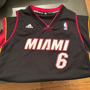 Miami Heat LeBron James No. 6 Jersey Authentic. Used but good condition NBA.